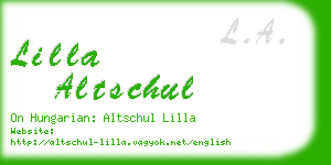 lilla altschul business card